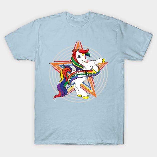 Colorful Awesome Pony T-Shirt by GnarllyMama